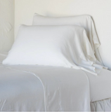 Madera Luxe Queen Flat Sheet in White