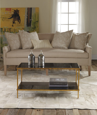 Wrought and Gilded Cocktail with Black Glass, Modern History -  Retail $2,385.00