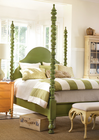 Catalina Poster Twin Bed in Jelly Bean Green - Retail $6,240.00