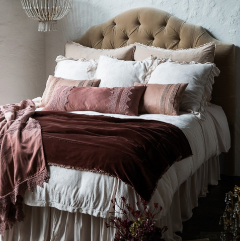 Carmen Bed End Throw Blanket in Rose Gold