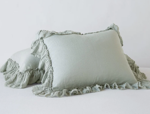 Linen Whisper Standard Sham in Eucalyptus