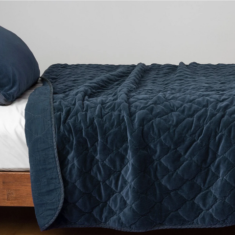 Harlow Queen Coverlet in Midnight