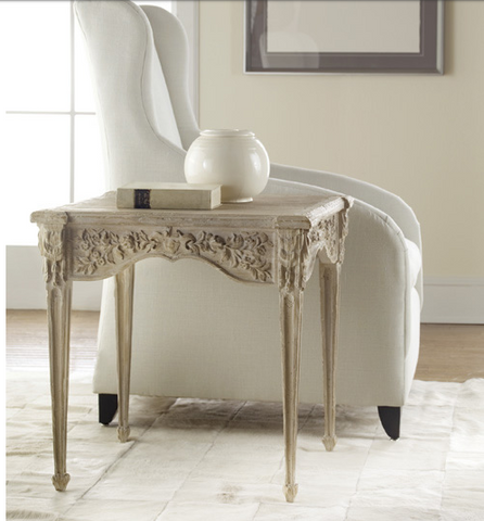 Carved End Table/ Modern History - $1,790.00