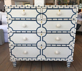 Islamorada Chest in Vanilla Bean with Blueberry Crisp Accent - Retail $4,128.00