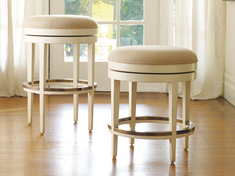 Carmel Swivel Backless Counter Stool in Vanilla Bean - $1,758.00