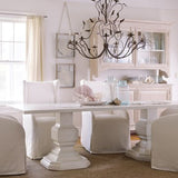 Killington Double Pedestal Dining Table in Powdered Sugar - Retail $7,212.00