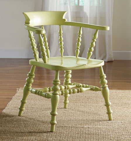 Nanticoke Captain's Chair in Key Lime Pie - Retail $1,500