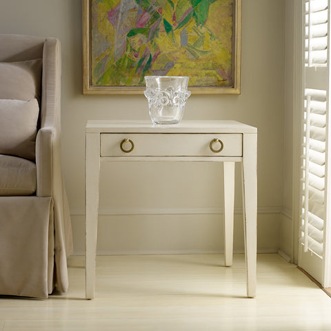 Transitions End Table in Powdered Sugar  - Retail $1,194.00