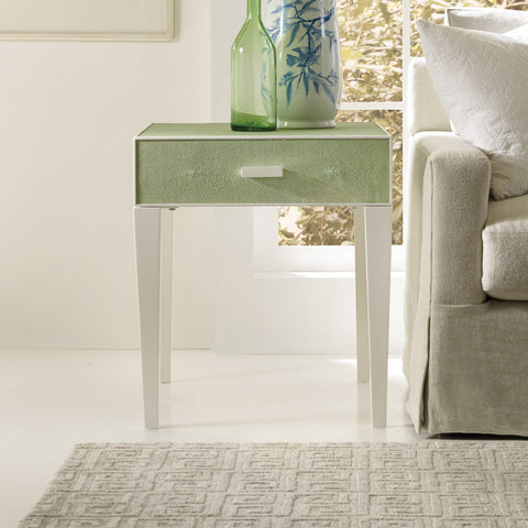 Shagreen End Table in Low Country Green - Retail $1,974.00