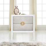 Retro Shagreen Nightstand in Sea Foam Grey - Retail $2,394.00