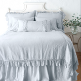 Linen Whisper King Bed Spread in Cloud