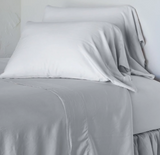 Madera Queen Flat Sheet in Pebble