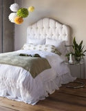 Linen Twin Bed Skirt in Champagne