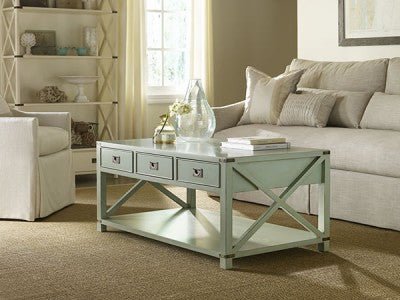 Shackleford Island Cocktail Table in Blueberry Crisp Retail $2,208