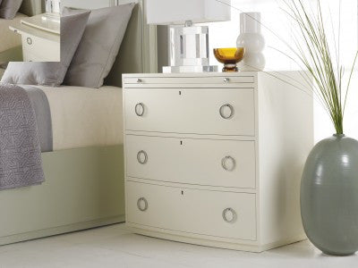 Transitions Bowfront Bedside Chest in Fresh- Retail $2544